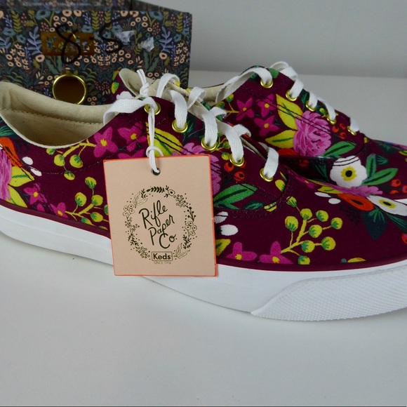 Keds Rifle Paper Co. Floral Sneakers NIB Blossoms - Picture 2 of 8